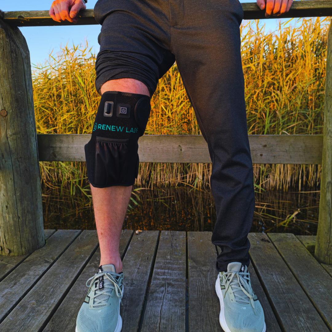 Bærbar infrarød Lysterapi til knæ (660nm + 850nm)