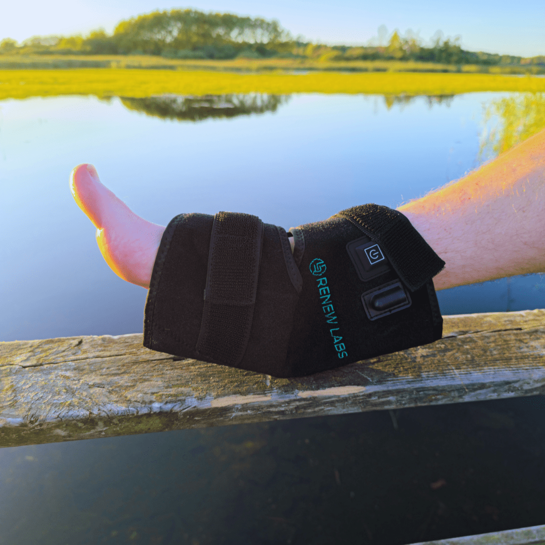 Infrarød Lysterapi til ankel og fod USB (660nm + 850nm) - infrarød lysterapi - Bærbar Infrarød Lysterapi - RenewLabs