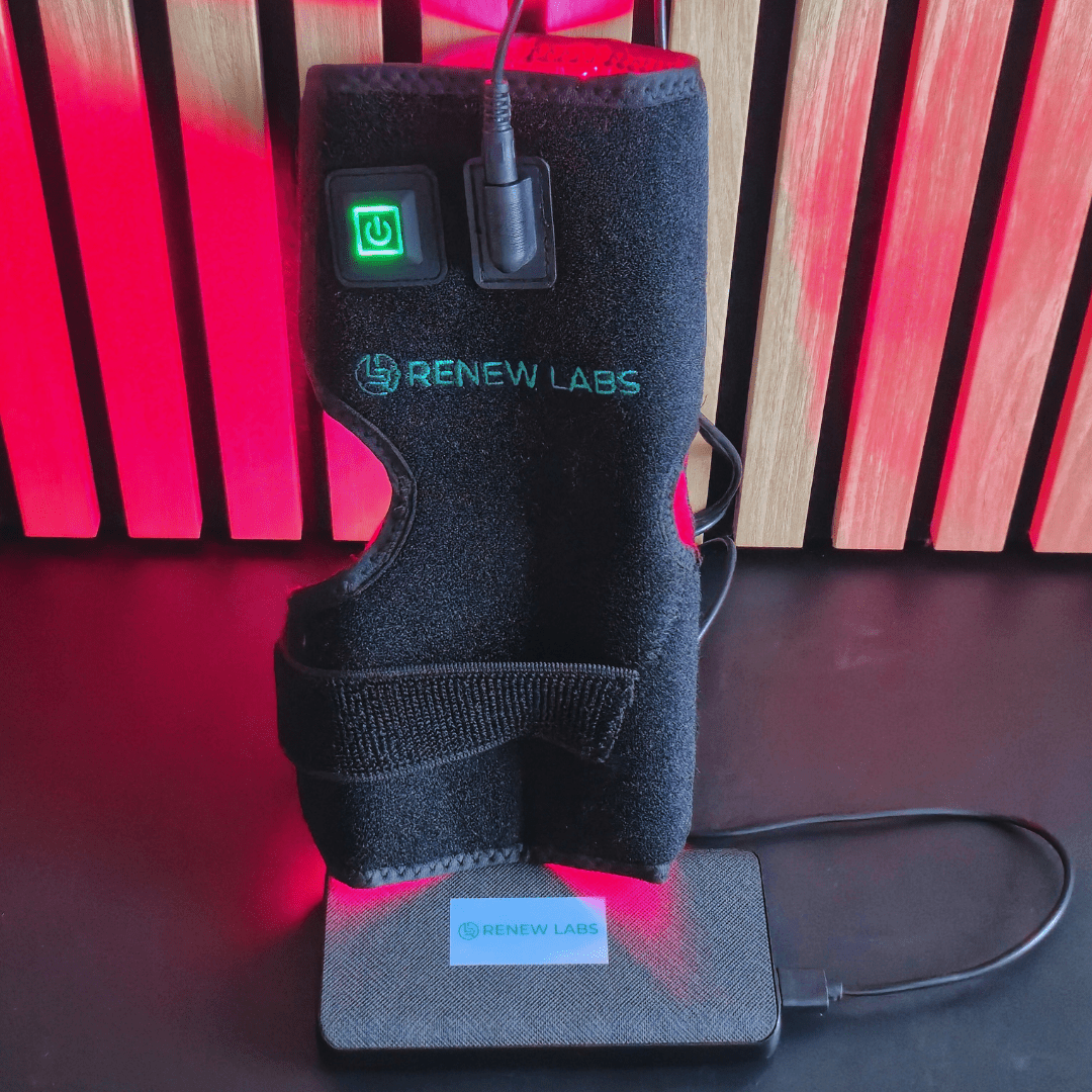 Infrarød Lysterapi til ankel og fod USB (660nm + 850nm) - infrarød lysterapi - Bærbar Infrarød Lysterapi - RenewLabs