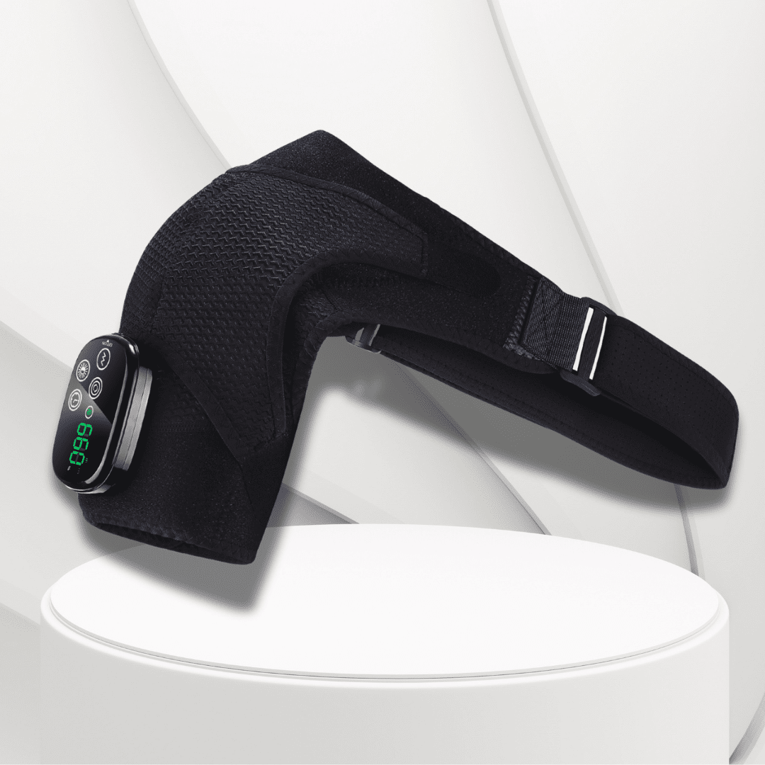 RenewRelief™ Skulder & Nakke Wrap (660nm + 850nm + Massage) - infrarød lysterapi - Bærbar Infrarød Lysterapi - RenewLabs