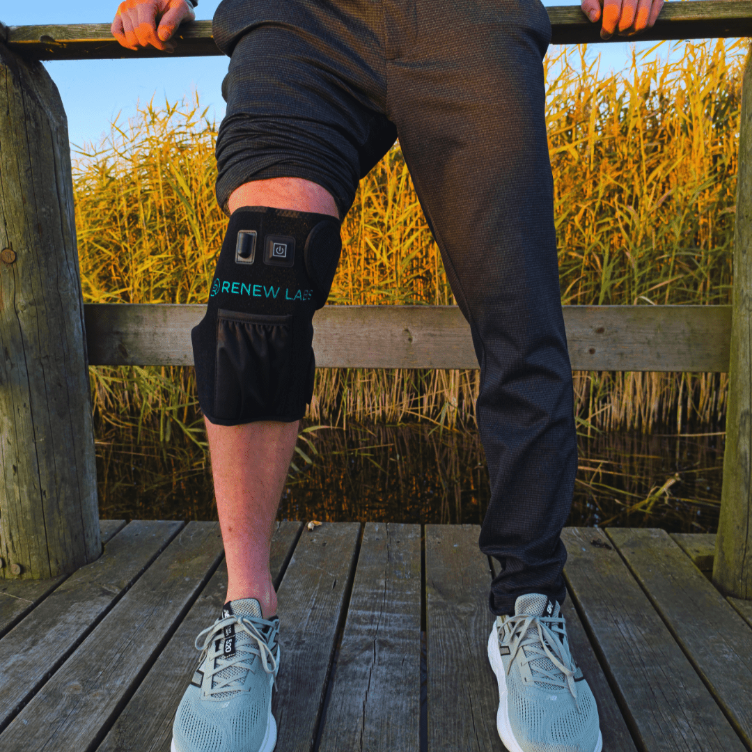 Bærbar infrarød Lysterapi til knæ (660nm + 850nm) - infrarød lysterapi - Bærbar Infrarød Lysterapi - RenewLabs