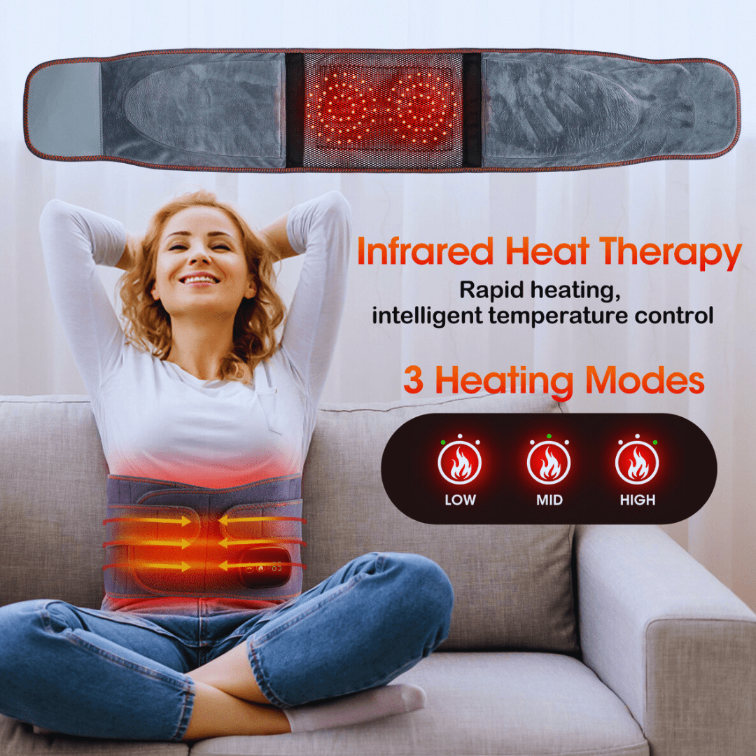 Infrarødt Varmebælte til Lænd & Ryg – Smertelindring, Varme & Massage | RenewLabs™ - infrarød lysterapi - Bærbar Infrarød Lysterapi - RenewLabs
