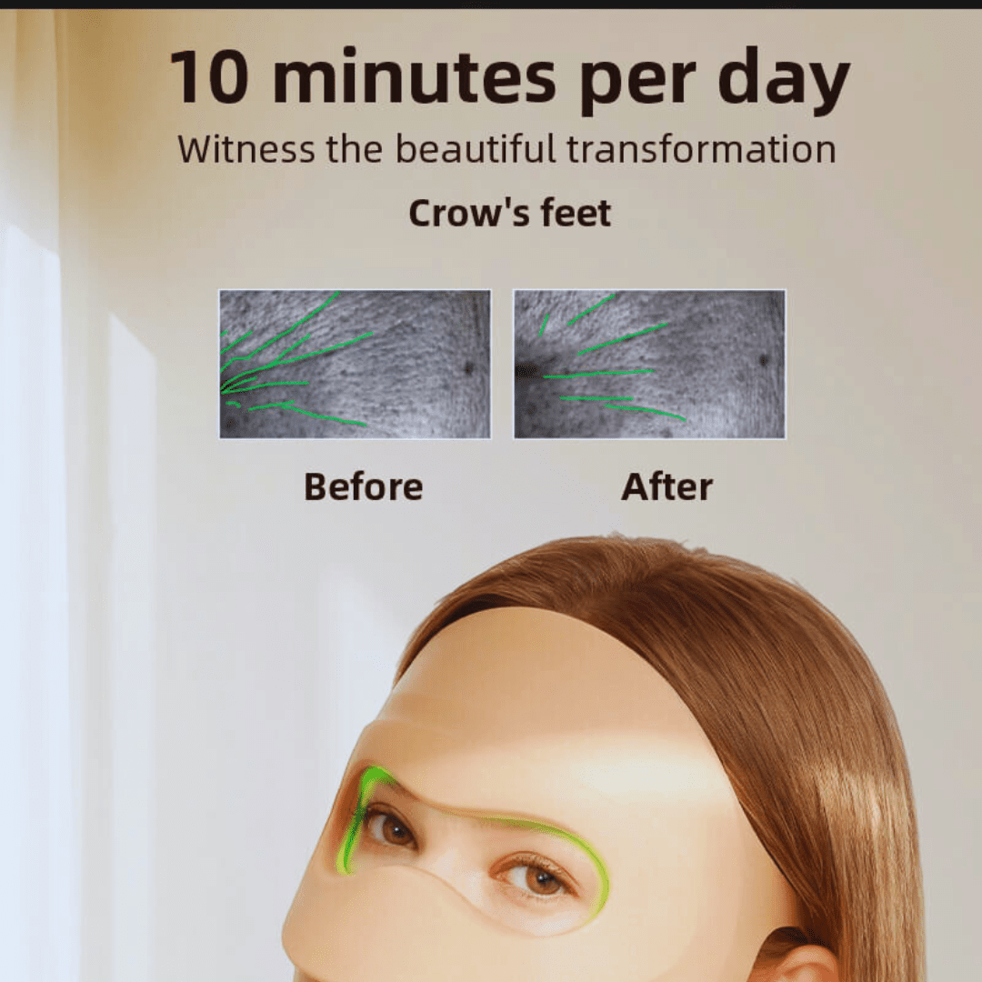 RenewLabs™ GlowMask Flex – LED Ansigtsmaske (3 lysfarver + 660nm/850nm) - infrarød lysterapi - Bærbar Infrarød Lysterapi - RenewLabs