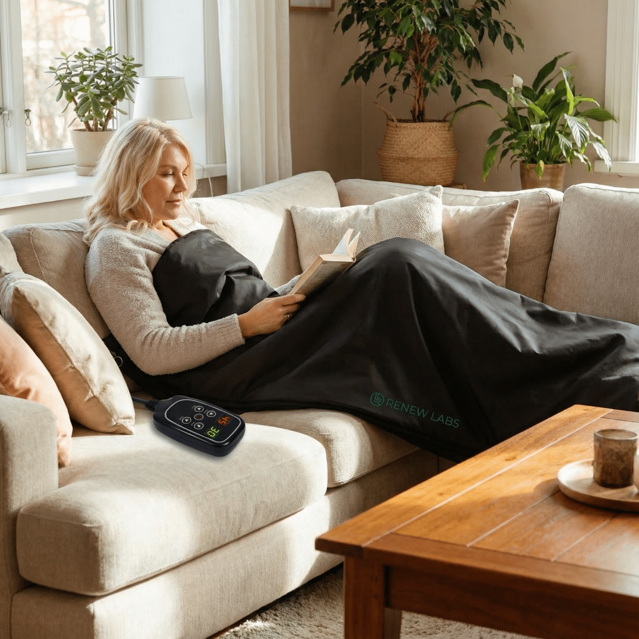 RenewLabs™ Infrarødt Saunatæppe Pro (CE/RoHS) - infrarød lysterapi - Bærbar Infrarød Lysterapi - RenewLabs