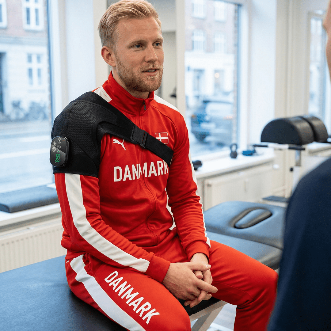 RenewRelief™ Skulder & Nakke Wrap (660nm + 850nm + Massage) - infrarød lysterapi - Bærbar Infrarød Lysterapi - RenewLabs