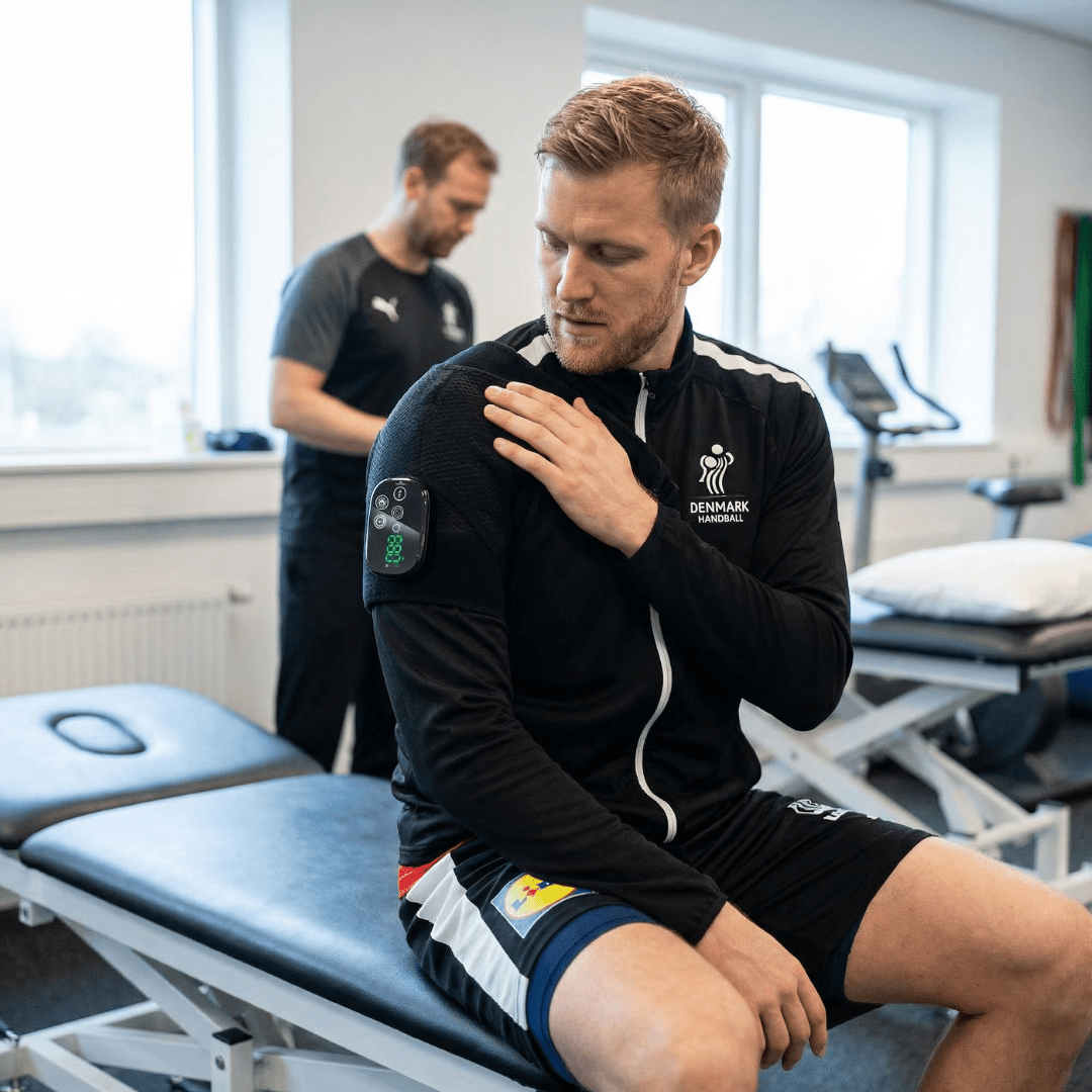 RenewRelief™ Skulder & Nakke Wrap (660nm + 850nm + Massage) - infrarød lysterapi - Bærbar Infrarød Lysterapi - RenewLabs