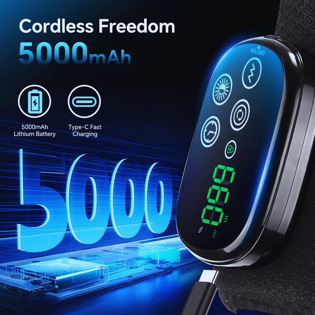 RenewRelief™ Skulder & Nakke Wrap (660nm + 850nm + Massage) - infrarød lysterapi - Bærbar Infrarød Lysterapi - RenewLabs