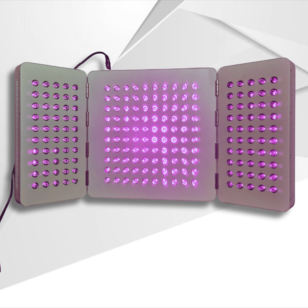 RenewLabs™ TriFold Pro 1000W – infrarød lysterapi panel 660 nm & 850 nm med stativ til helkropsbrug til klinik