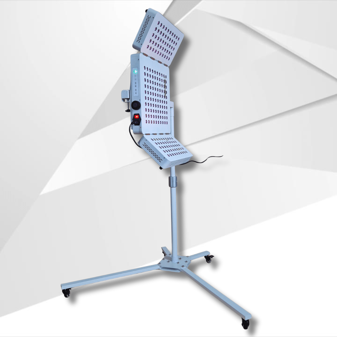 RenewLabs™ TriFold Pro 1000W – infrarød lysterapi panel 660 nm & 850 nm med stativ til helkropsbrug til klinik